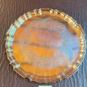 Birks Antique Round Silver Serving Platter